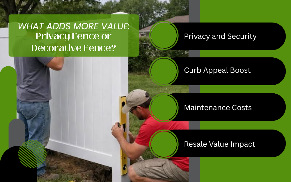 What Adds More Value: Privacy Fence or Decorative Fence Infographic